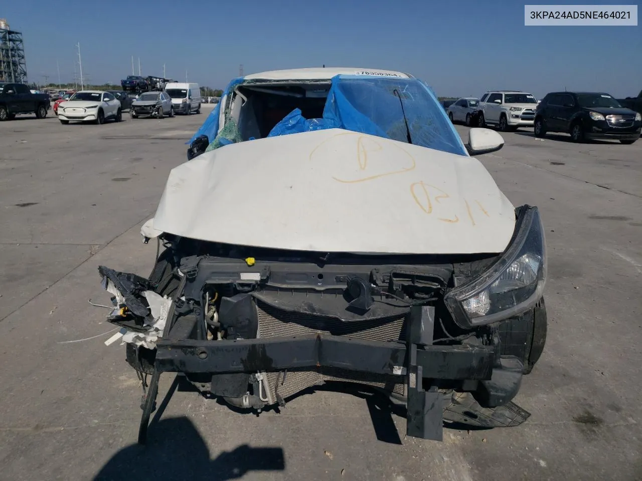 2022 Kia Rio Lx VIN: 3KPA24AD5NE464021 Lot: 78358364