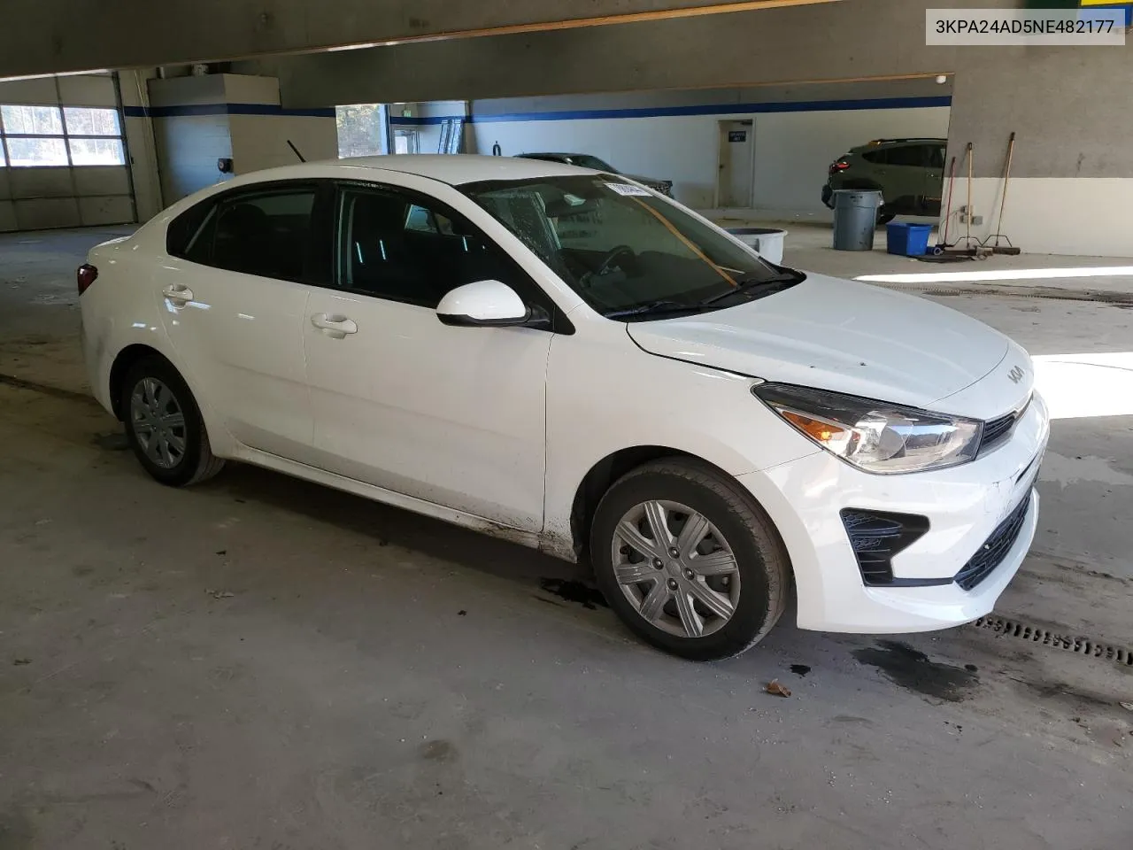 2022 Kia Rio Lx VIN: 3KPA24AD5NE482177 Lot: 78804844