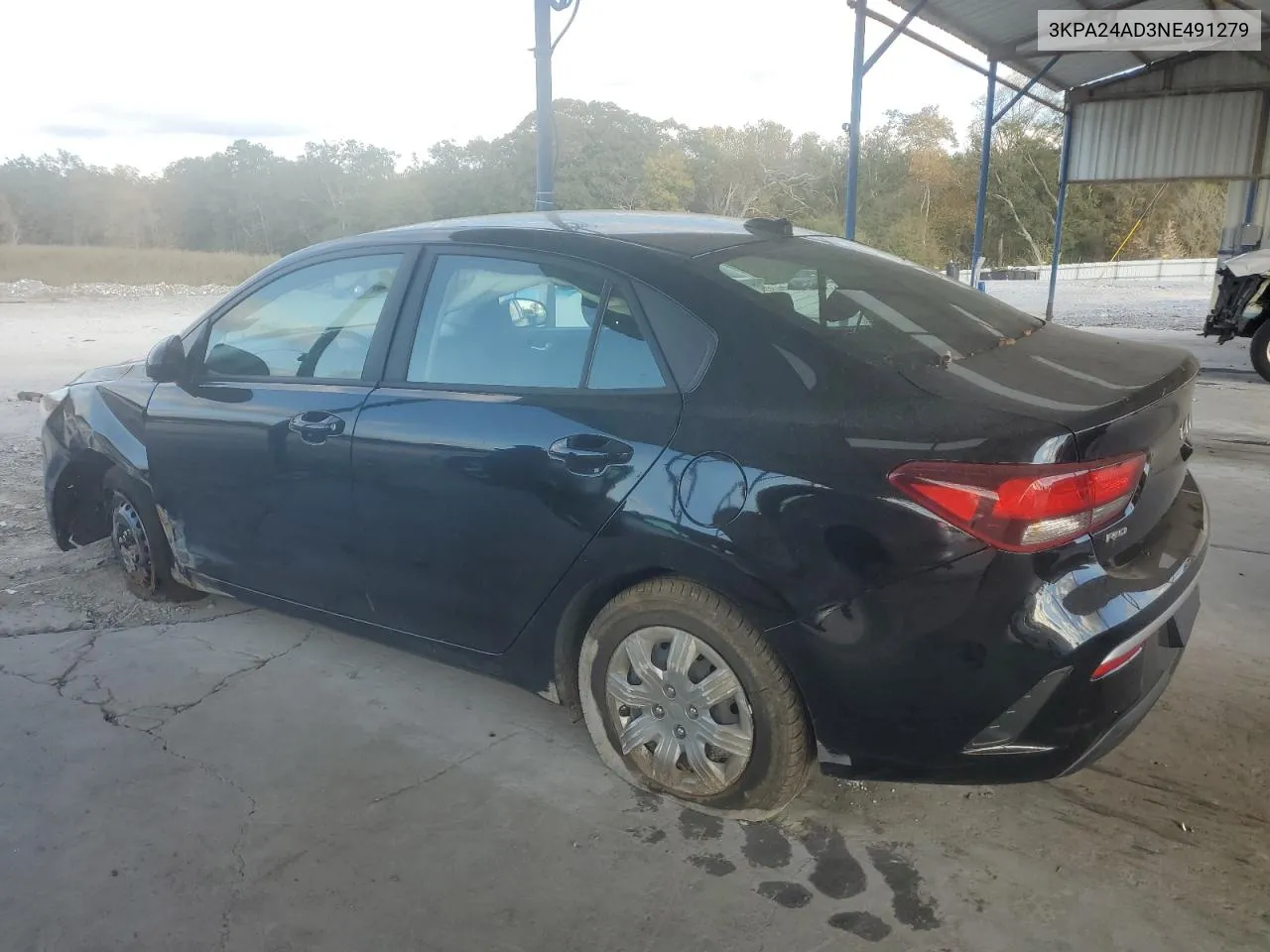 2022 Kia Rio Lx VIN: 3KPA24AD3NE491279 Lot: 79780834