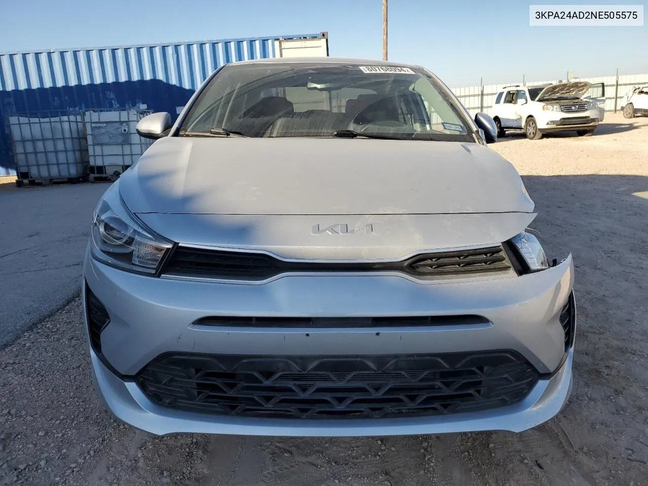 2022 Kia Rio Lx VIN: 3KPA24AD2NE505575 Lot: 80768094