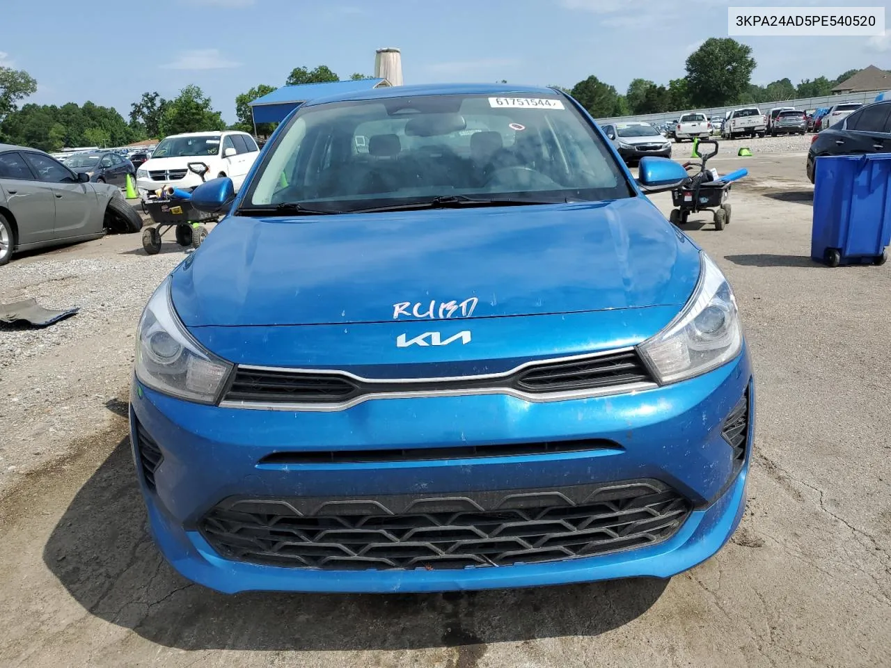 2023 Kia Rio Lx VIN: 3KPA24AD5PE540520 Lot: 61751544