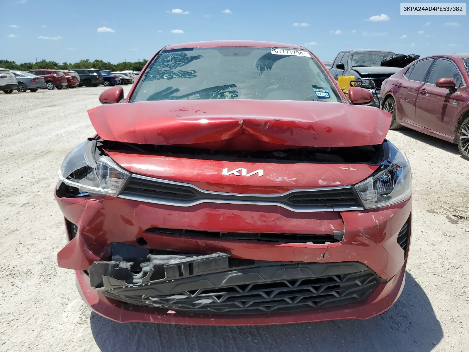 2023 Kia Rio Lx VIN: 3KPA24AD4PE537382 Lot: 67777294