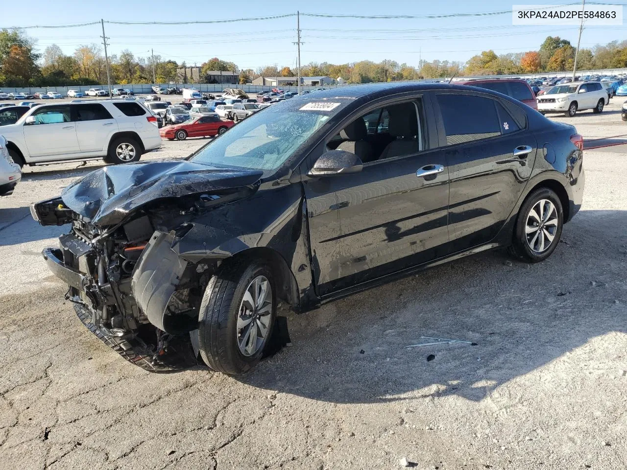 2023 Kia Rio Lx VIN: 3KPA24AD2PE584863 Lot: 77853904