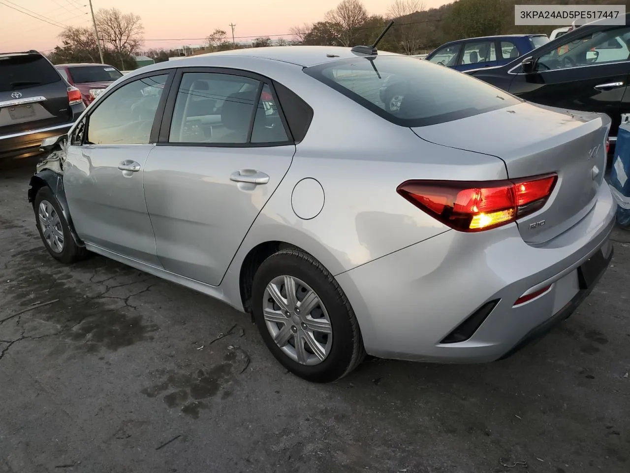 2023 Kia Rio Lx VIN: 3KPA24AD5PE517447 Lot: 80304274