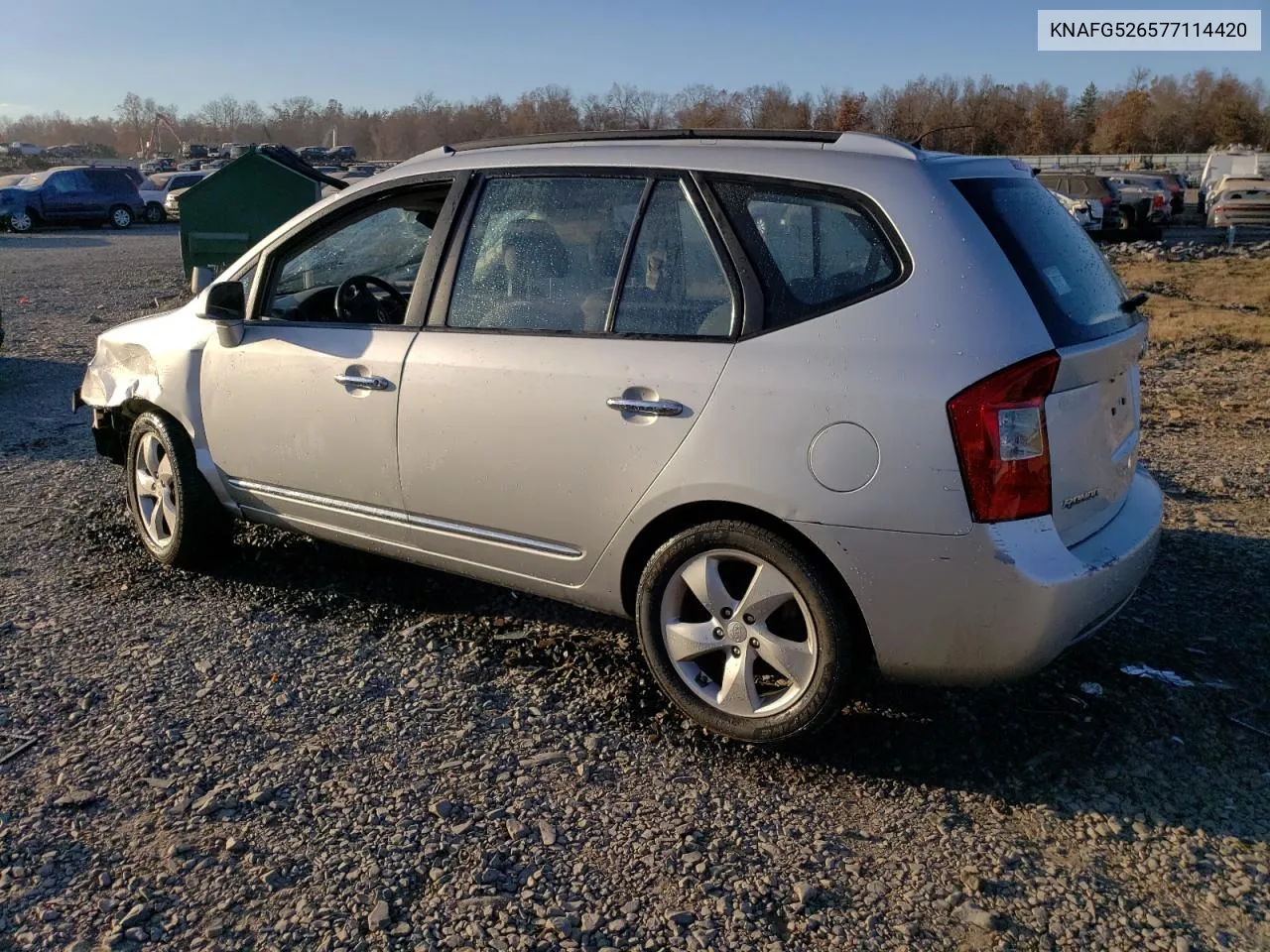 2007 Kia Rondo Lx VIN: KNAFG526577114420 Lot: 79019184