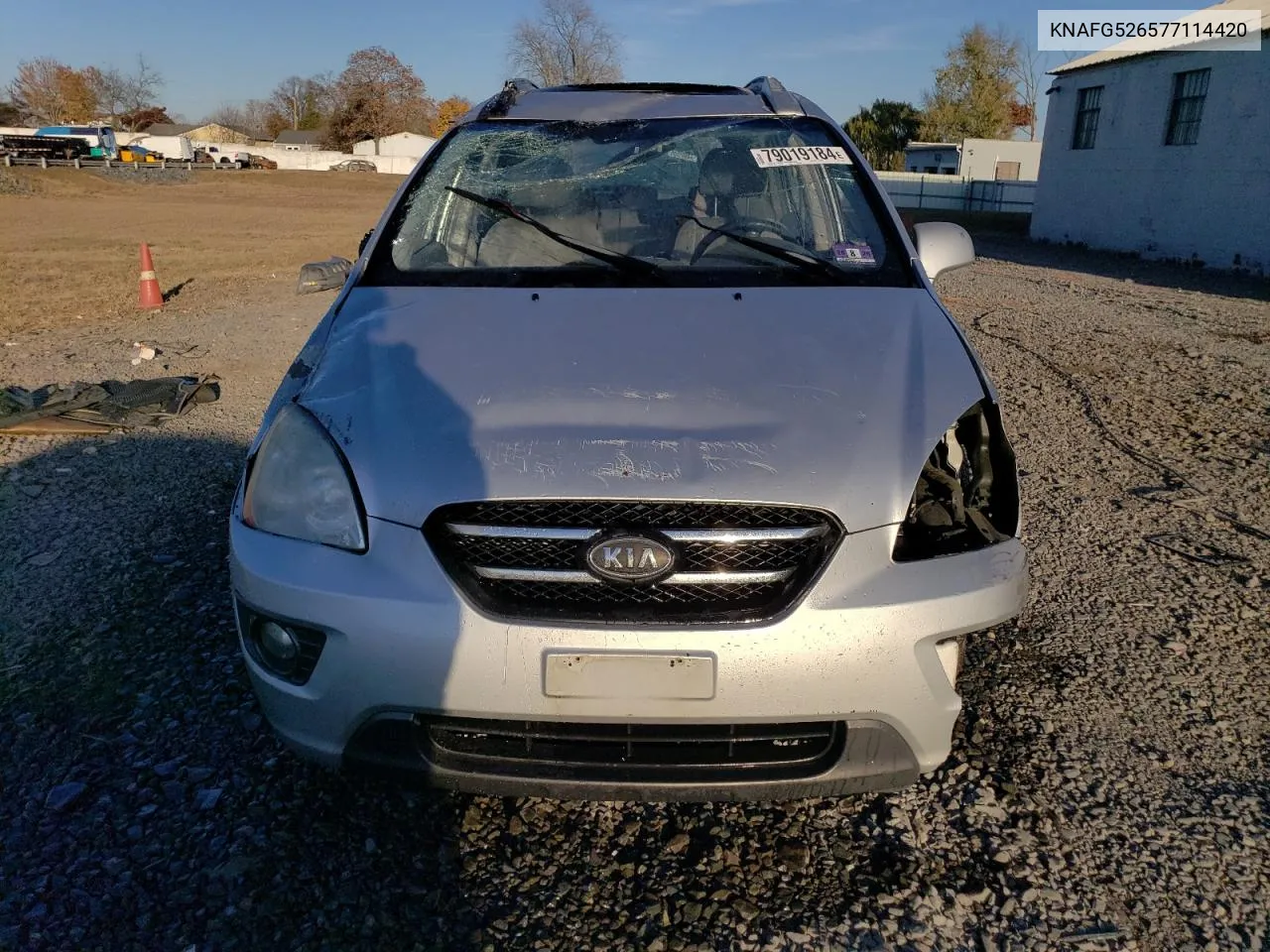 2007 Kia Rondo Lx VIN: KNAFG526577114420 Lot: 79019184