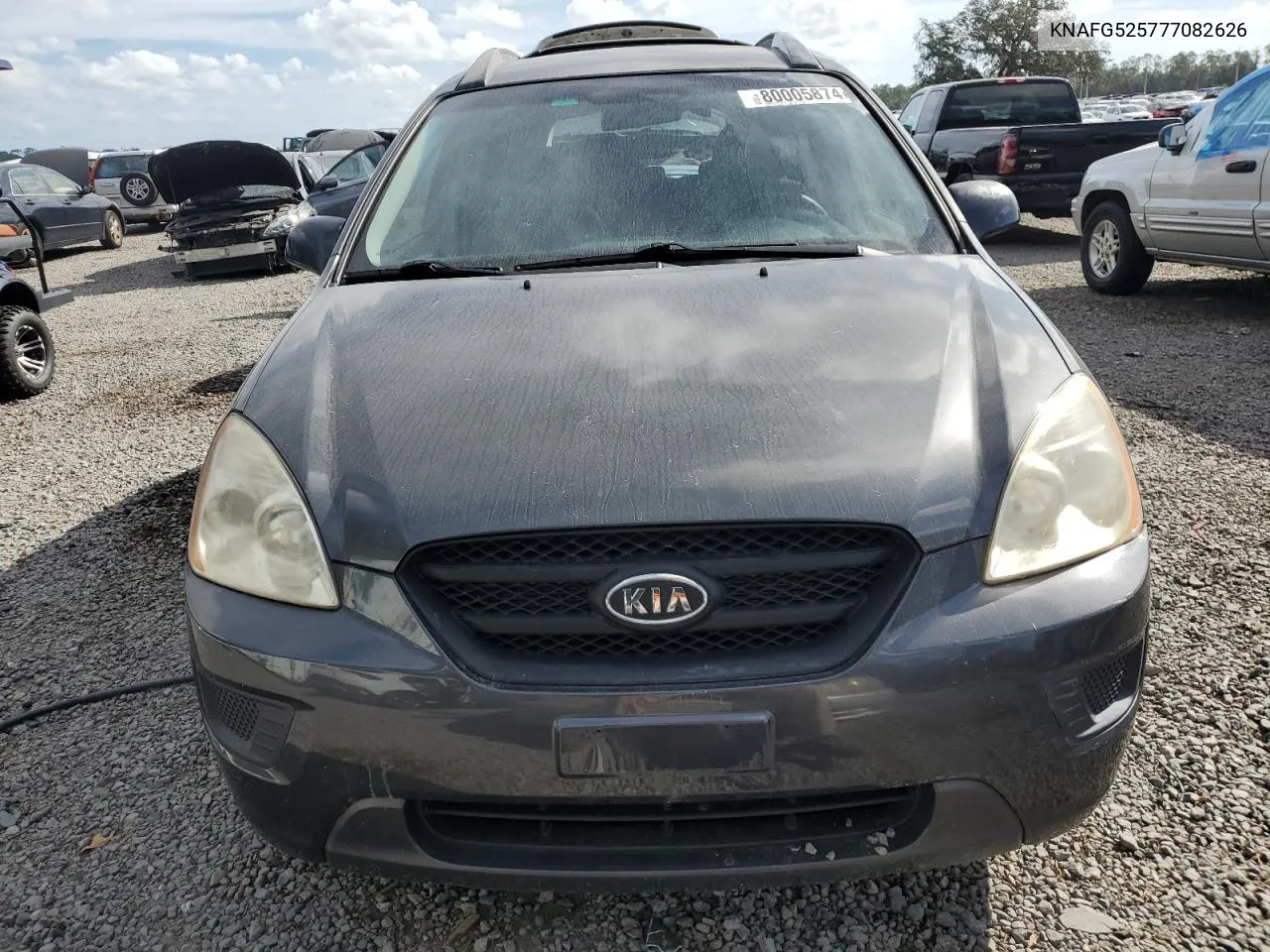 2007 Kia Rondo Base VIN: KNAFG525777082626 Lot: 80005874