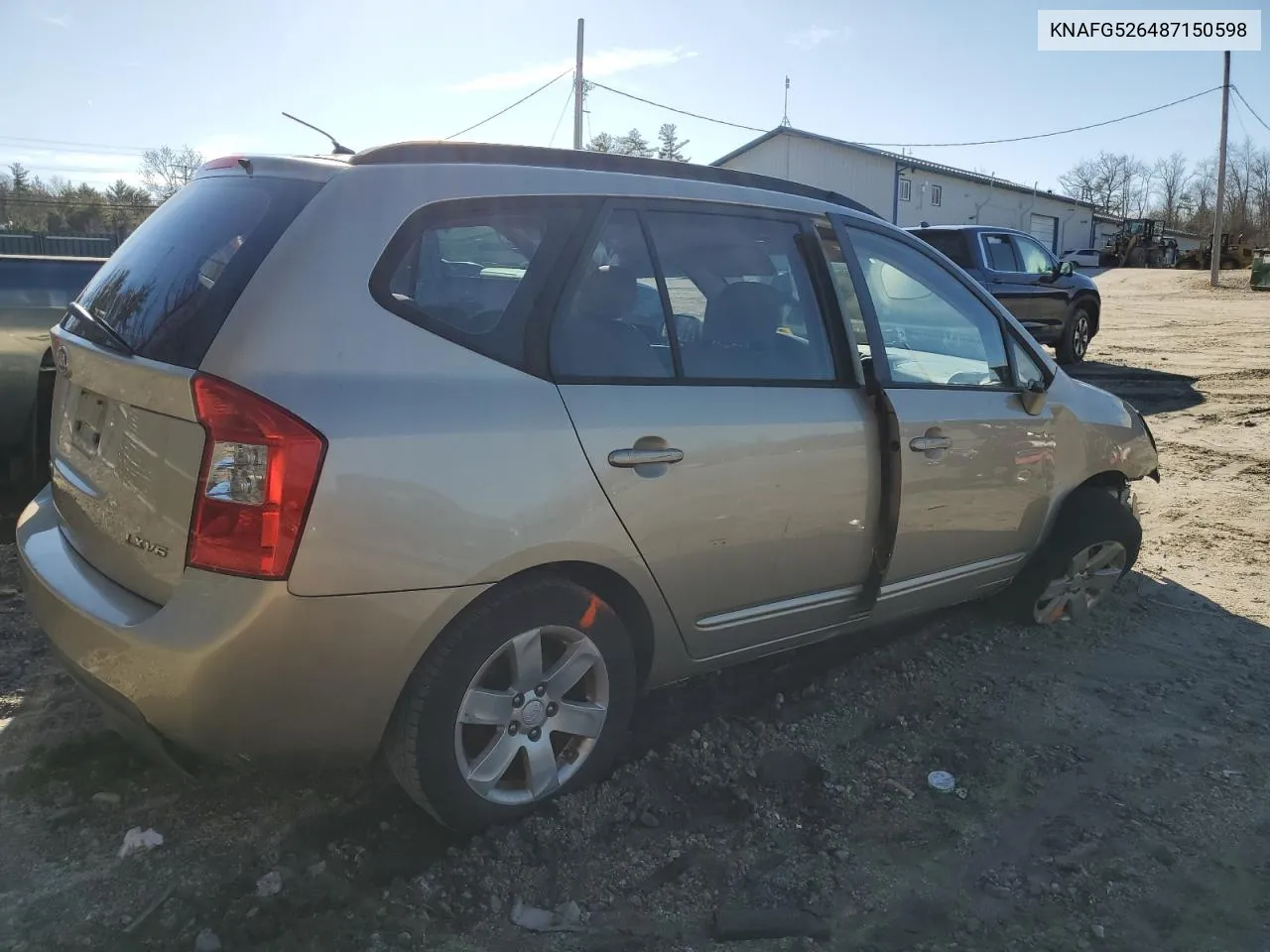 2008 Kia Rondo Lx VIN: KNAFG526487150598 Lot: 71781014