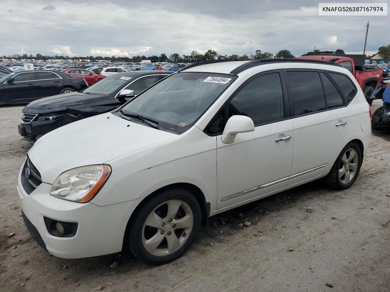 2008 Kia Rondo Lx VIN: KNAFG526387167974 Lot: 73644594