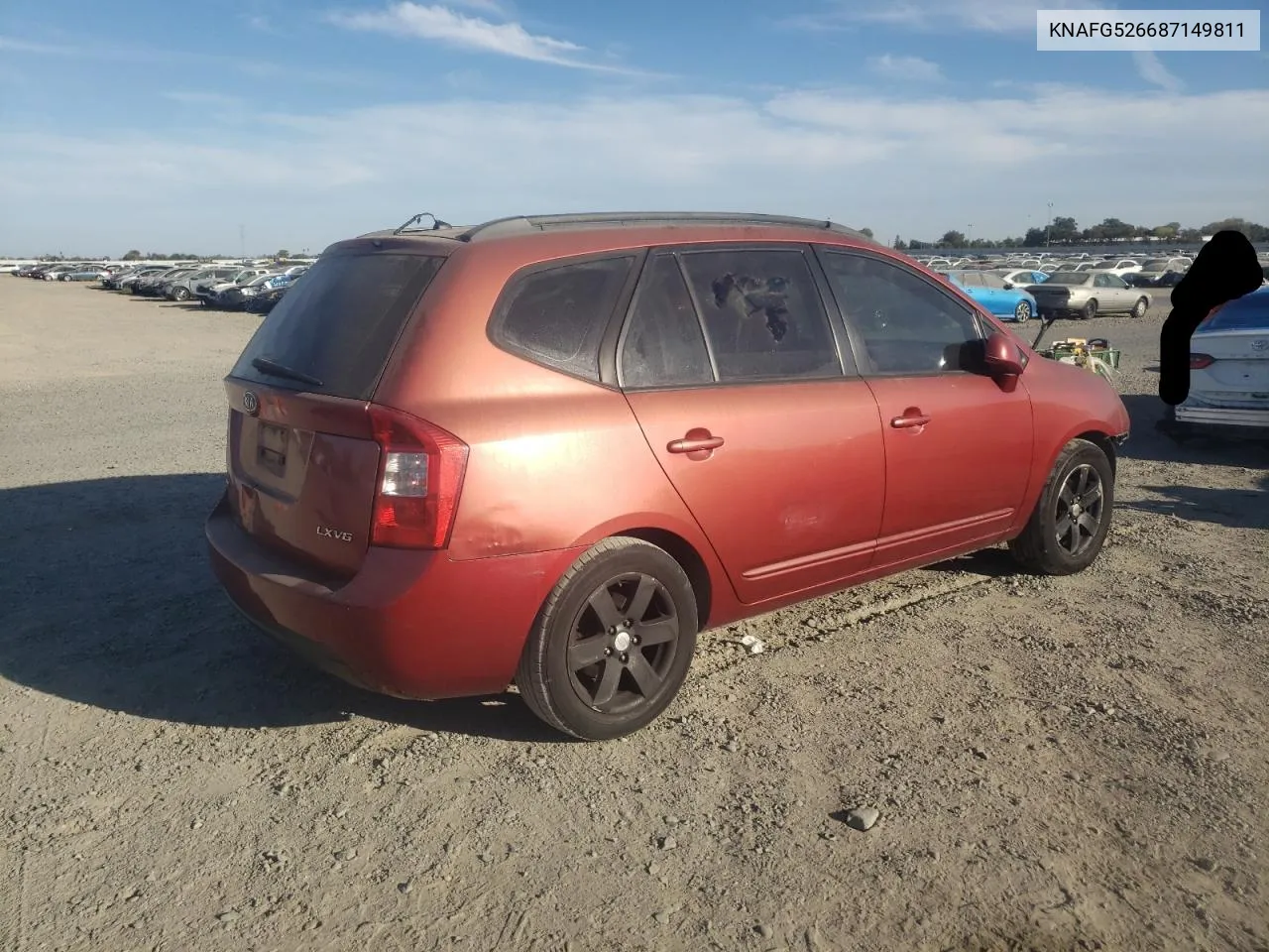 2008 Kia Rondo Lx VIN: KNAFG526687149811 Lot: 75728404