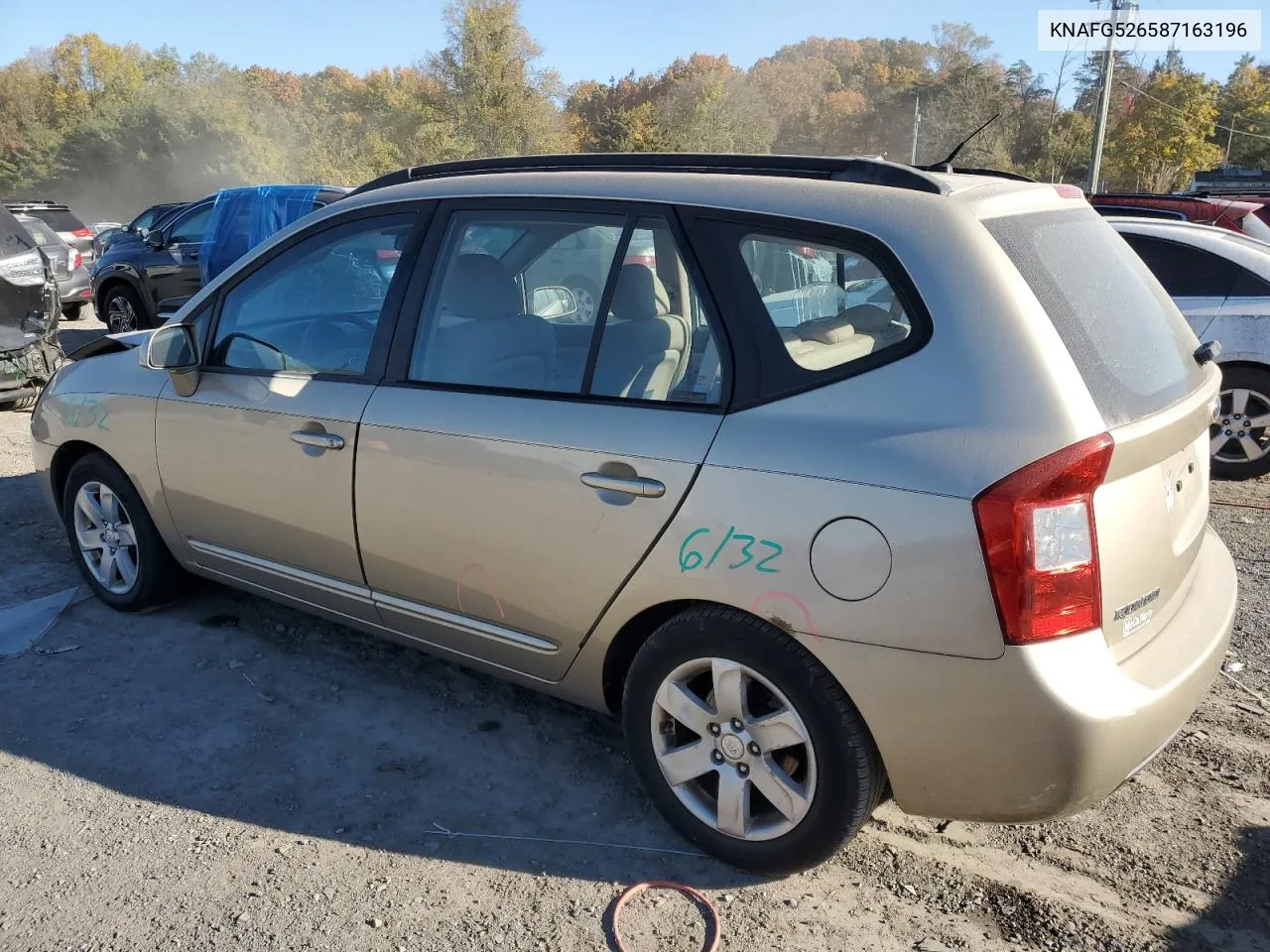 2008 Kia Rondo Lx VIN: KNAFG526587163196 Lot: 76804814