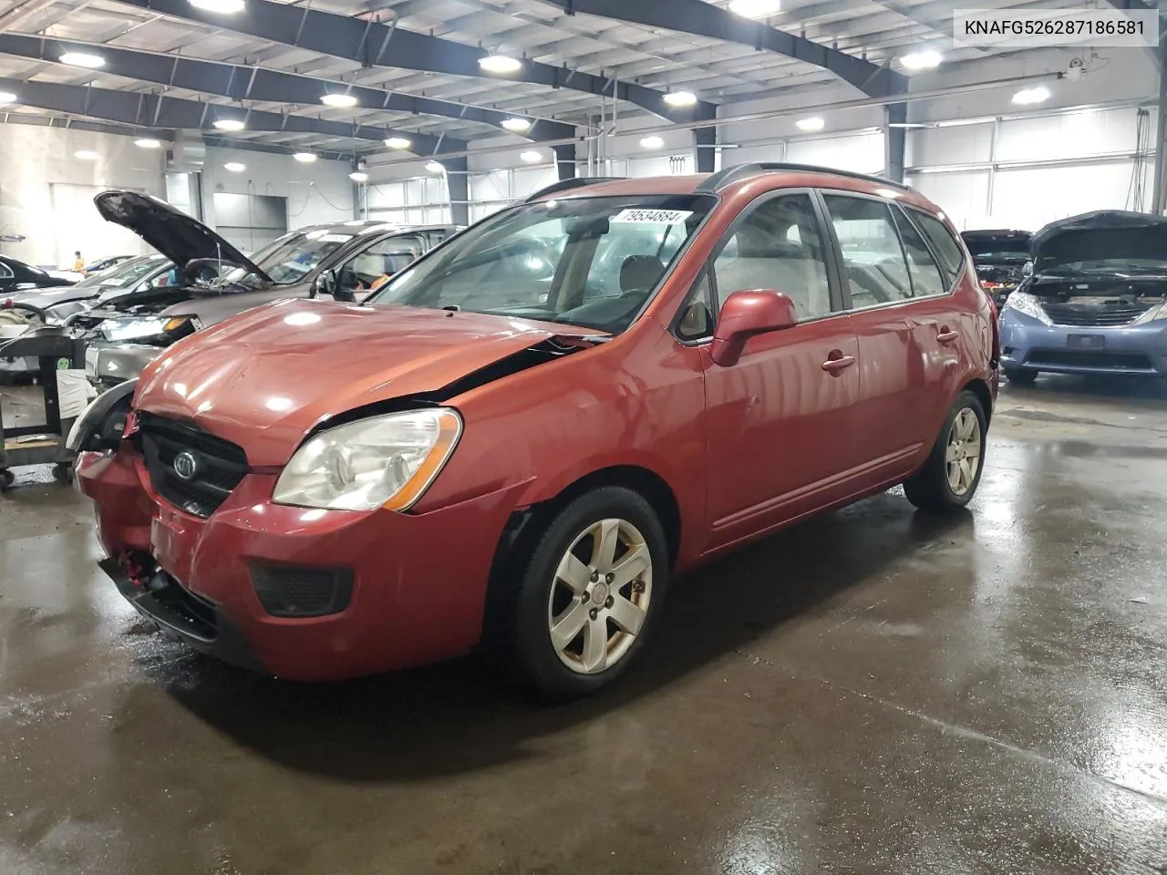 2008 Kia Rondo Lx VIN: KNAFG526287186581 Lot: 79534884