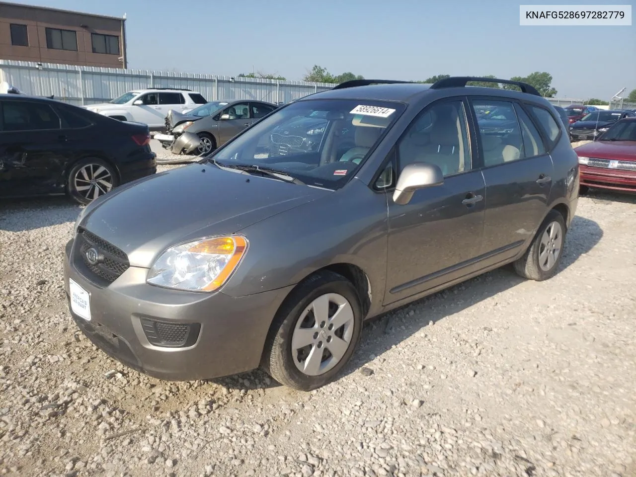 2009 Kia Rondo Base VIN: KNAFG528697282779 Lot: 58926614