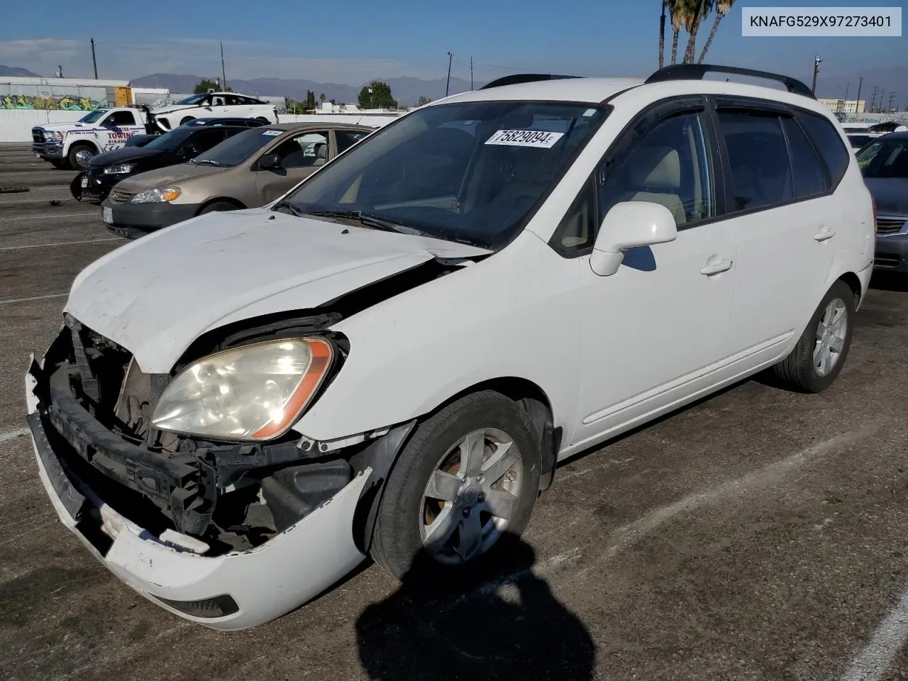 2009 Kia Rondo Base VIN: KNAFG529X97273401 Lot: 75829094