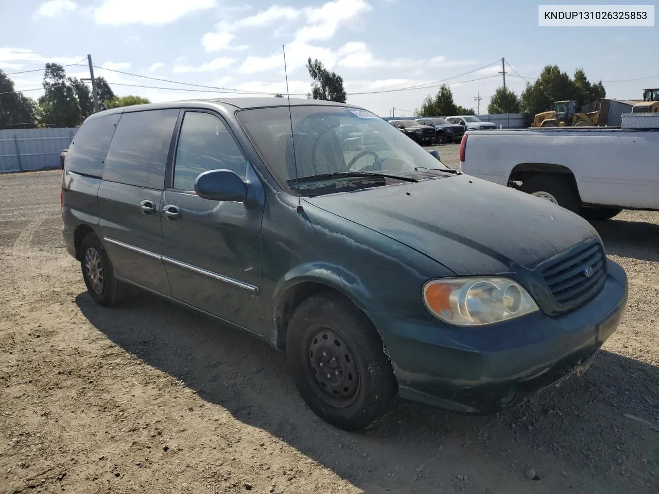 2002 Kia Sedona Ex VIN: KNDUP131026325853 Lot: 65872234