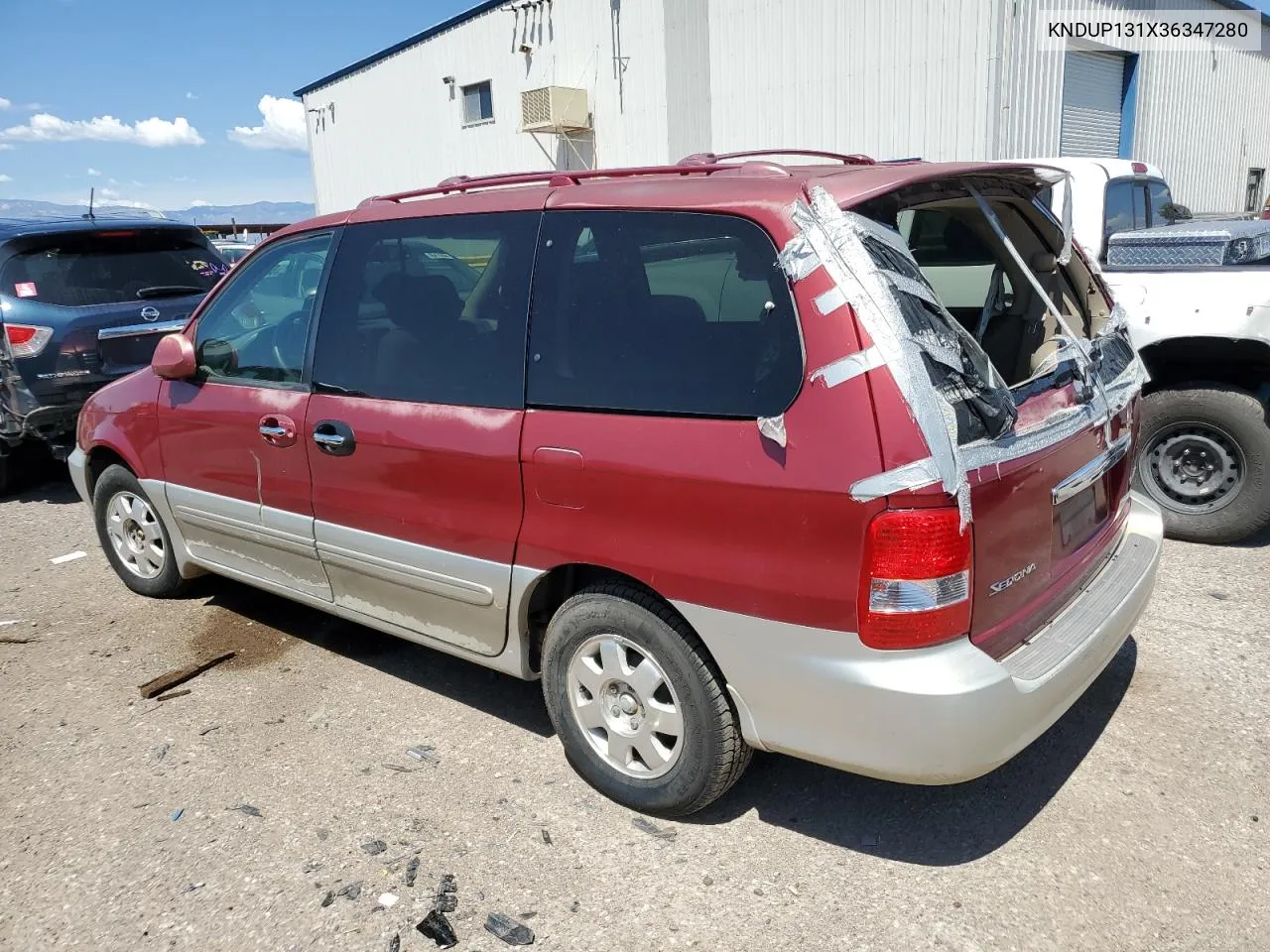 2003 Kia Sedona Ex VIN: KNDUP131X36347280 Lot: 66036964