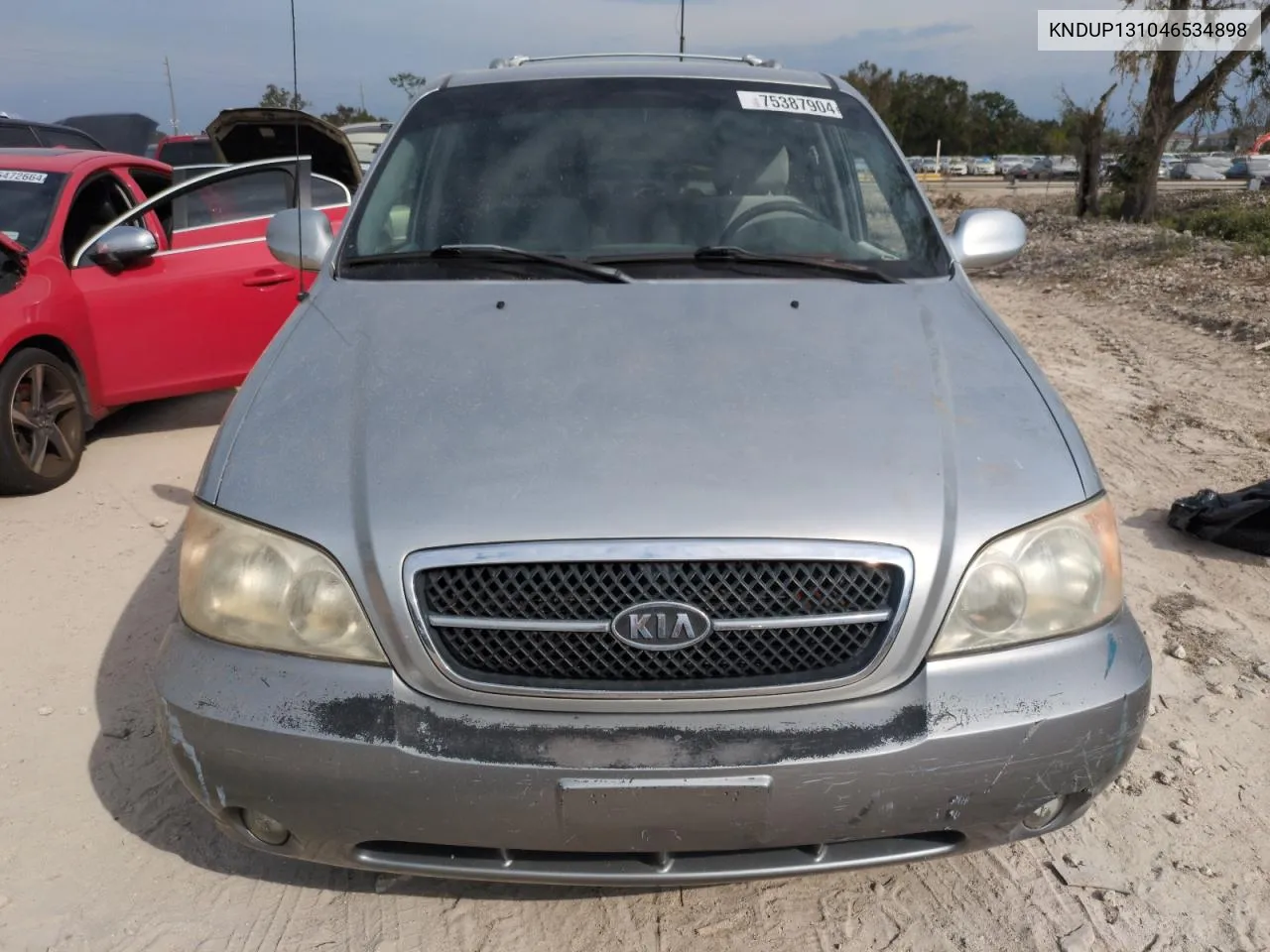 2004 Kia Sedona Ex VIN: KNDUP131046534898 Lot: 75387904