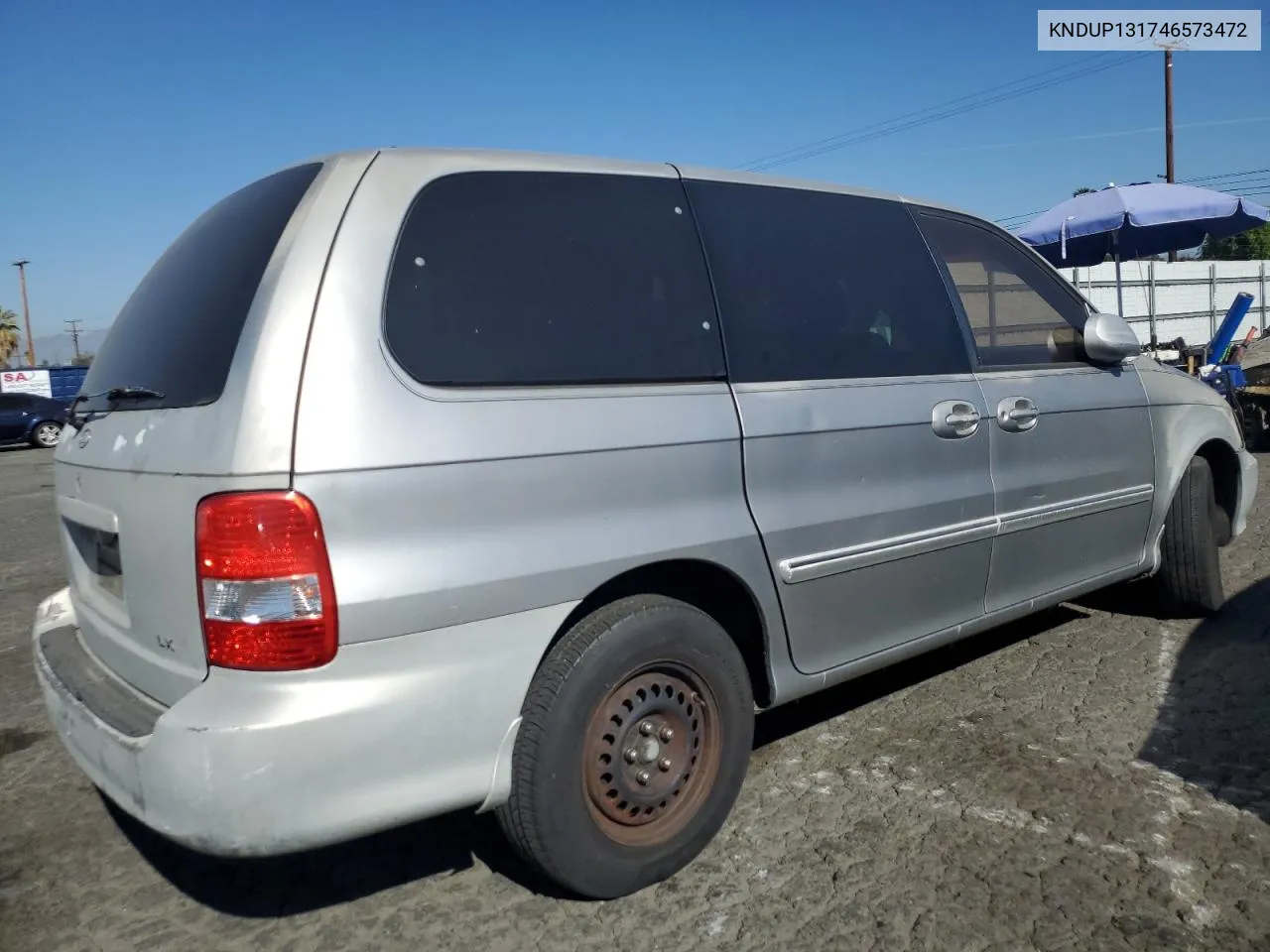 2004 Kia Sedona Ex VIN: KNDUP131746573472 Lot: 80593594