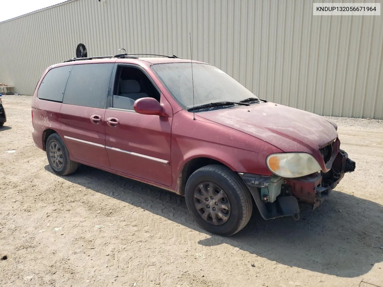 2005 Kia Sedona Ex VIN: KNDUP132056671964 Lot: 68700684