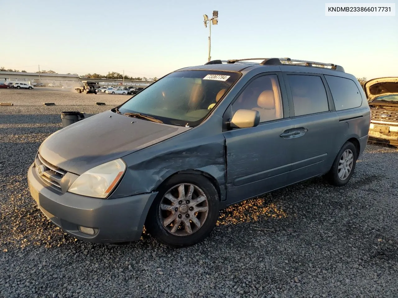 2006 Kia Sedona Ex VIN: KNDMB233866017731 Lot: 73367794