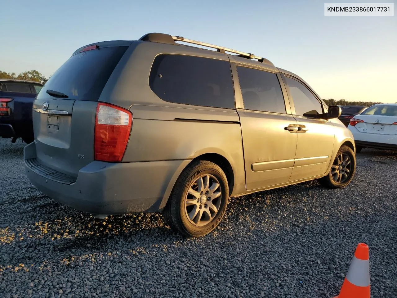 2006 Kia Sedona Ex VIN: KNDMB233866017731 Lot: 73367794