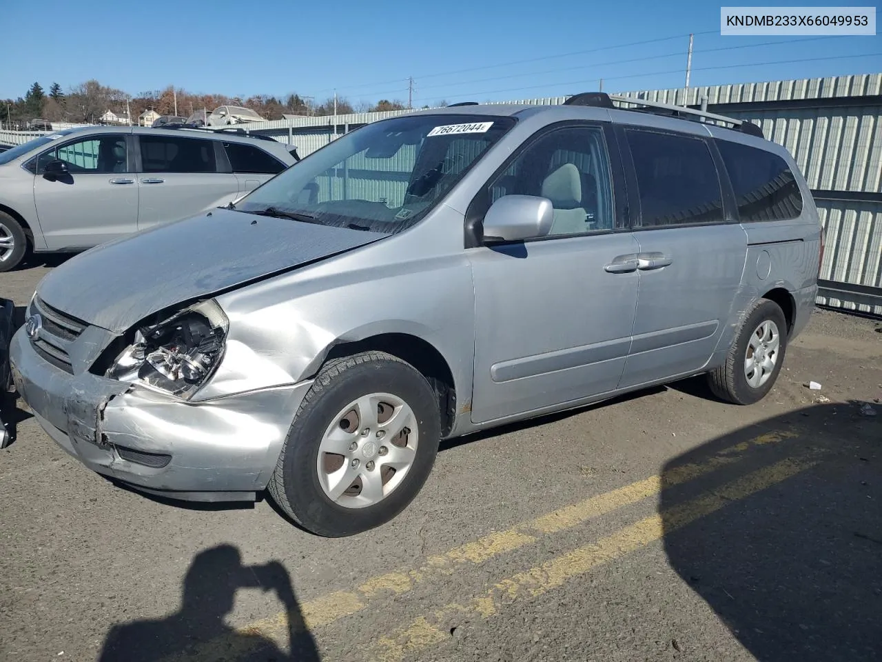 2006 Kia Sedona Ex VIN: KNDMB233X66049953 Lot: 76672044