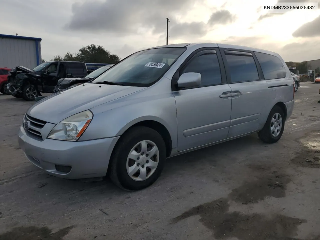 2006 Kia Sedona Ex VIN: KNDMB233566025432 Lot: 79539434