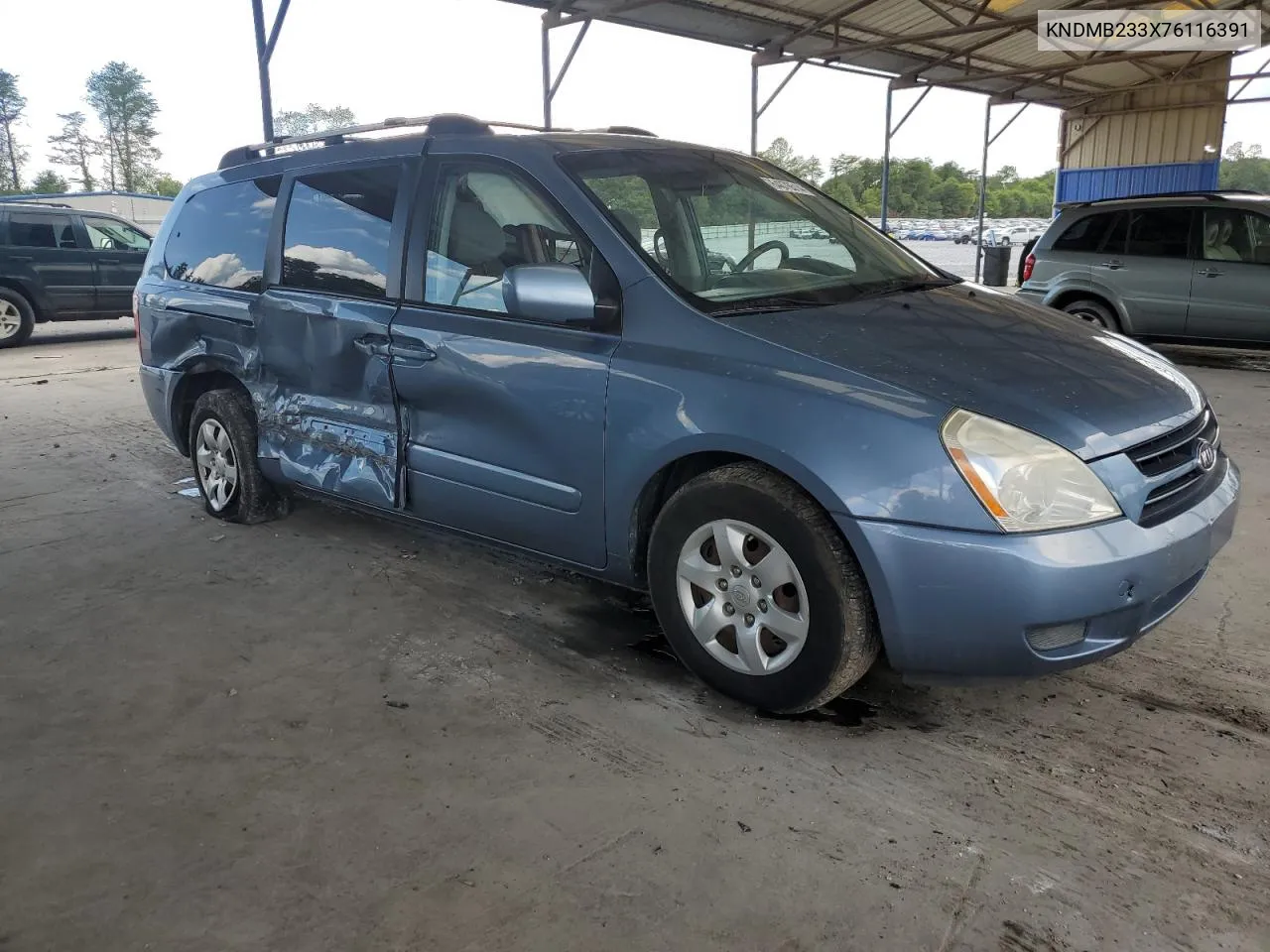 2007 Kia Sedona Ex VIN: KNDMB233X76116391 Lot: 64076514