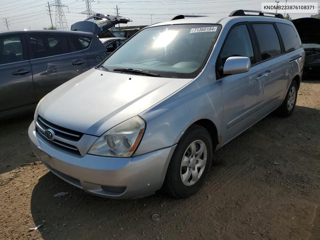 KNDMB233876108371 2007 Kia Sedona Ex