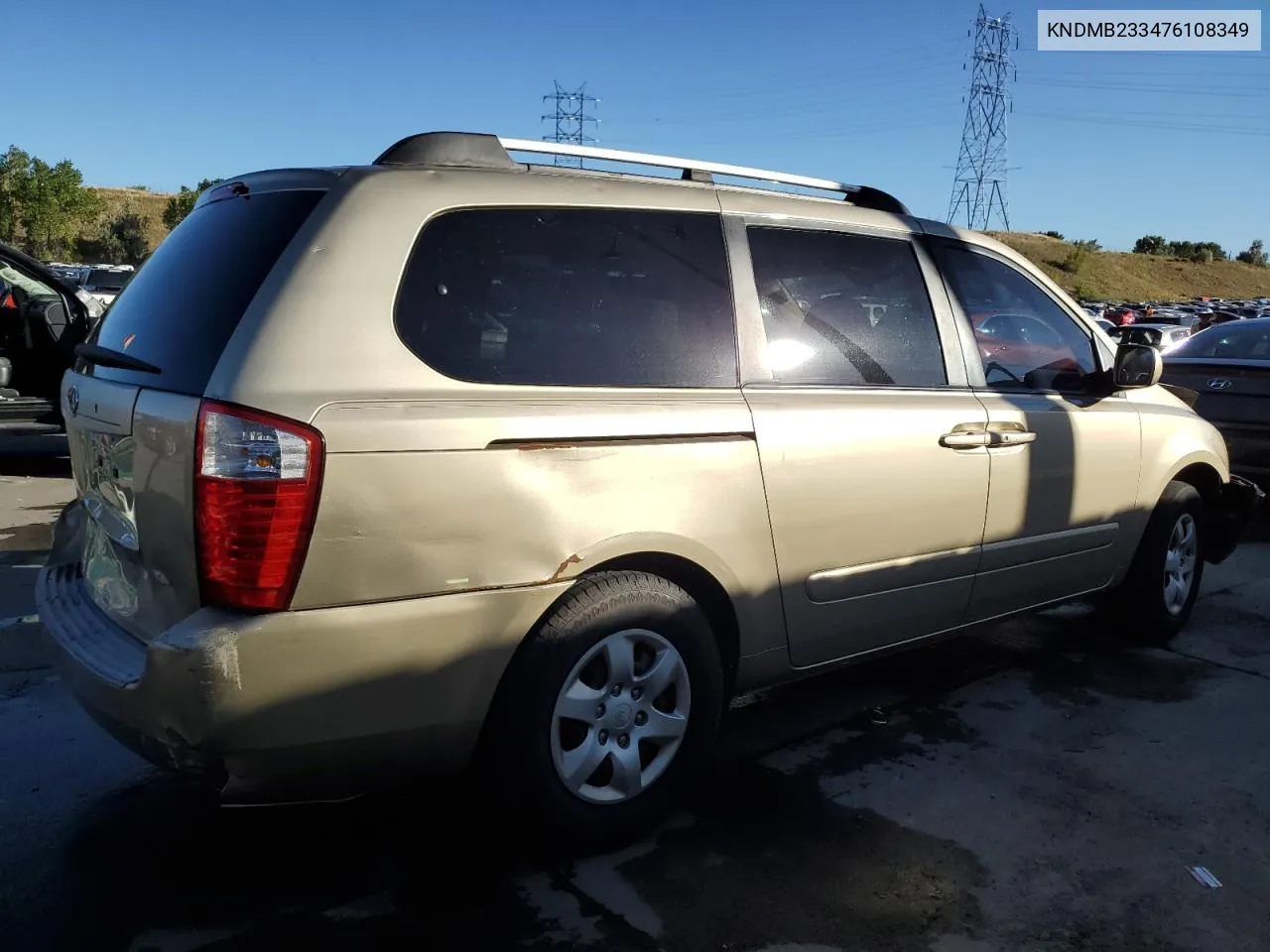 2007 Kia Sedona Ex VIN: KNDMB233476108349 Lot: 71400954