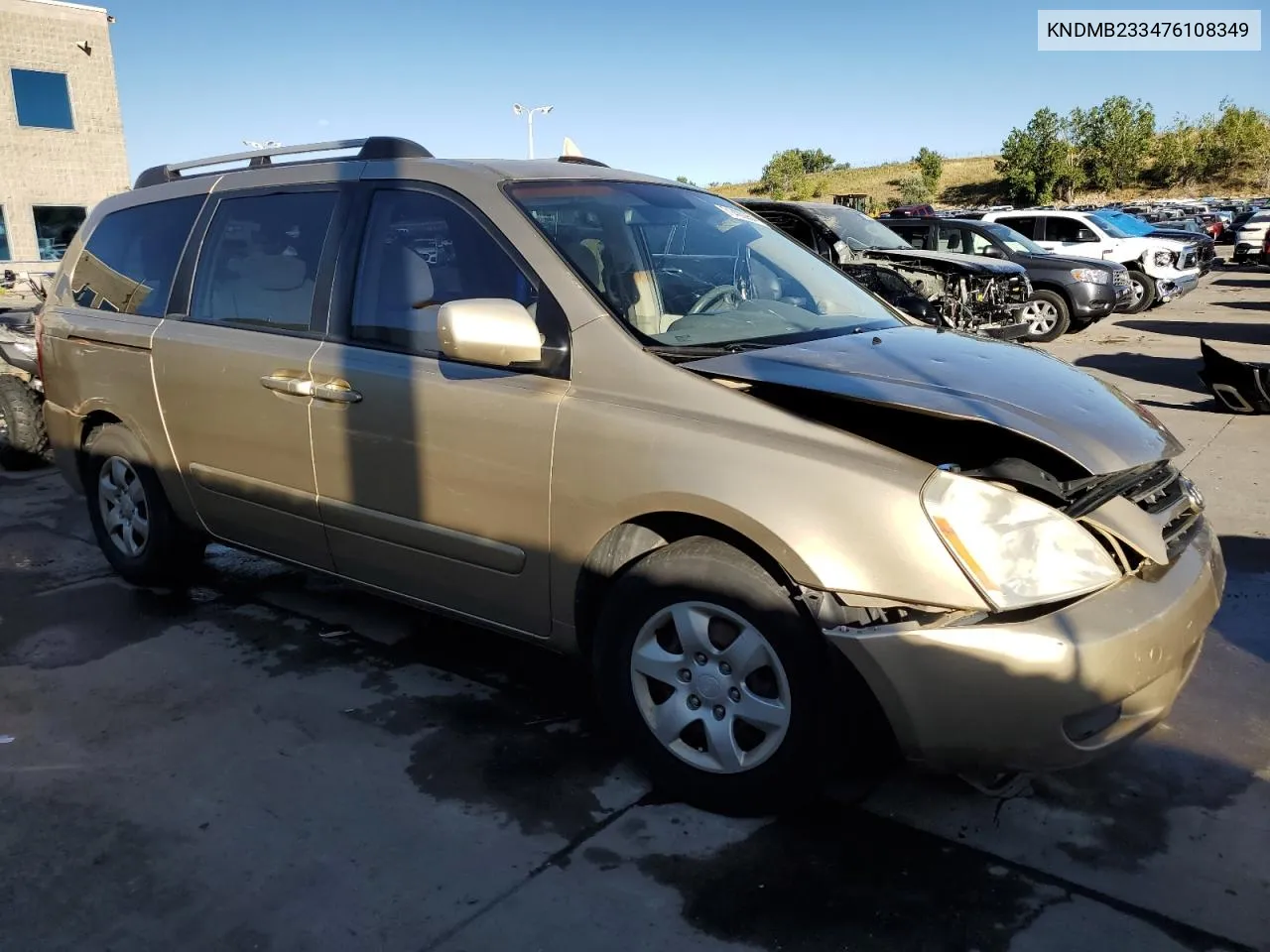 2007 Kia Sedona Ex VIN: KNDMB233476108349 Lot: 71400954