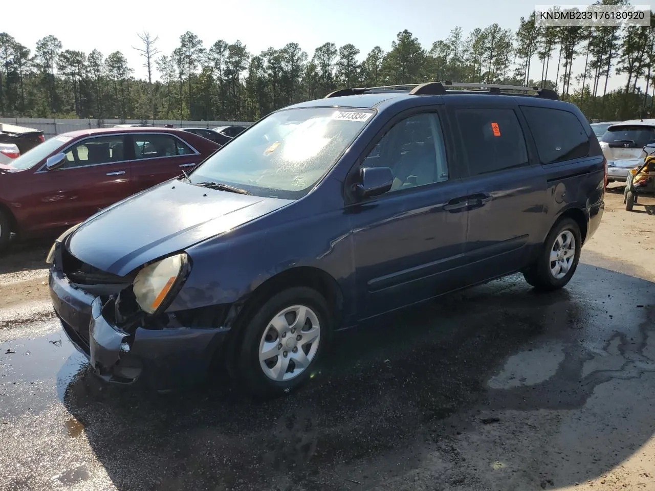 2007 Kia Sedona Ex VIN: KNDMB233176180920 Lot: 75413334