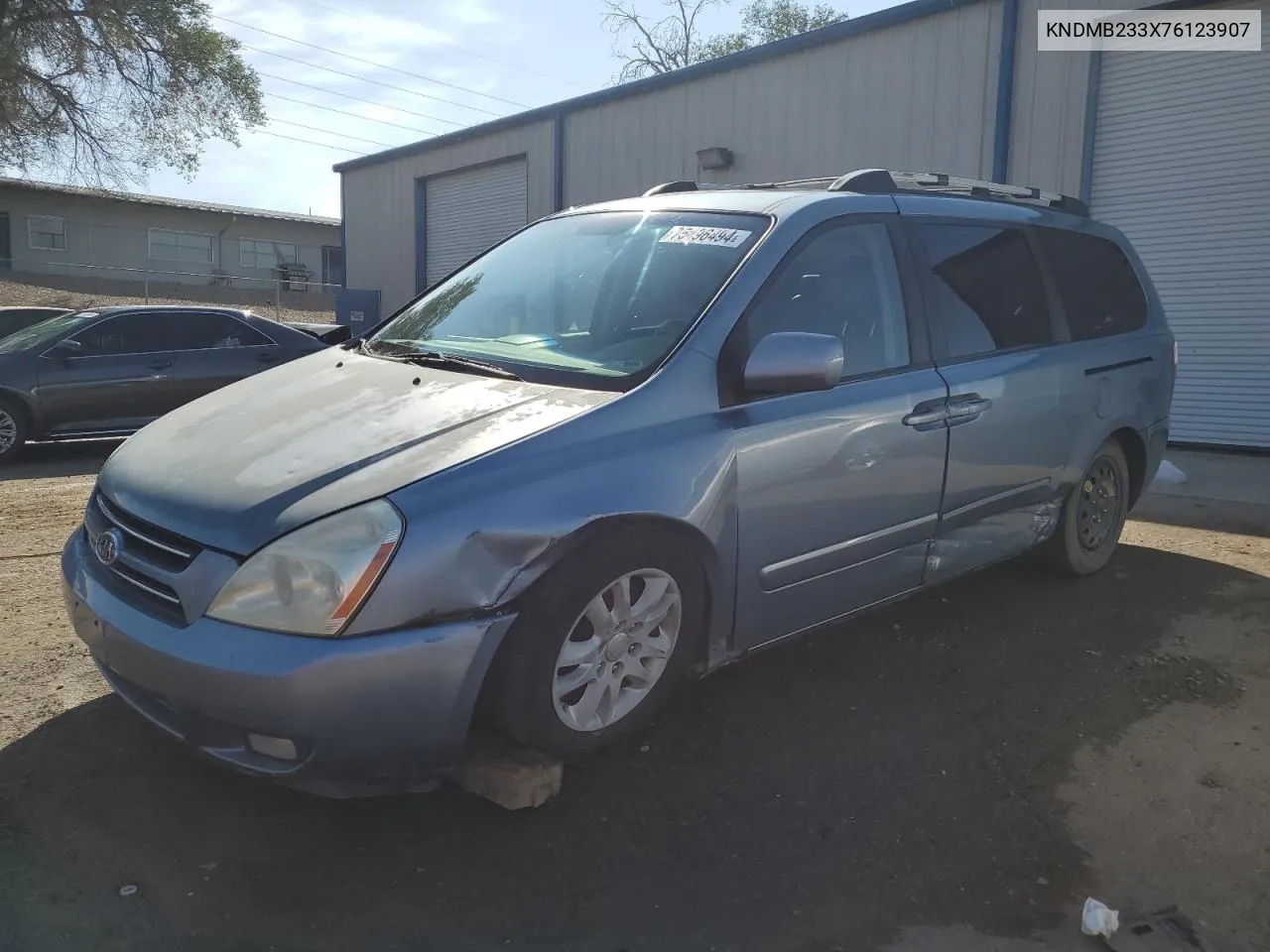 2007 Kia Sedona Ex VIN: KNDMB233X76123907 Lot: 75496494