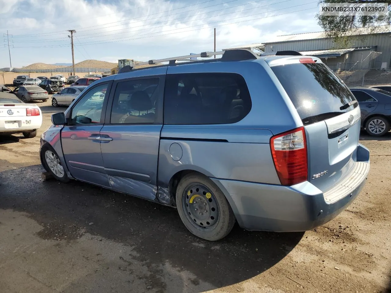 2007 Kia Sedona Ex VIN: KNDMB233X76123907 Lot: 75496494