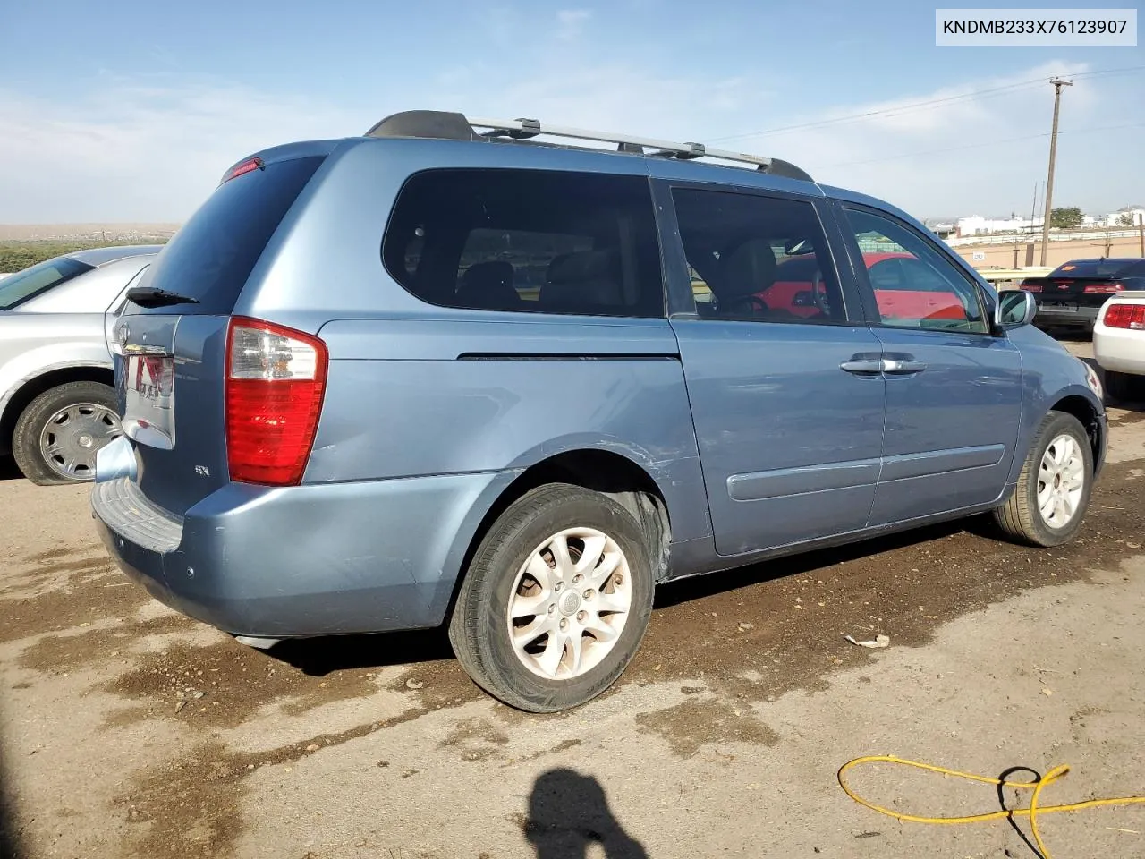 2007 Kia Sedona Ex VIN: KNDMB233X76123907 Lot: 75496494