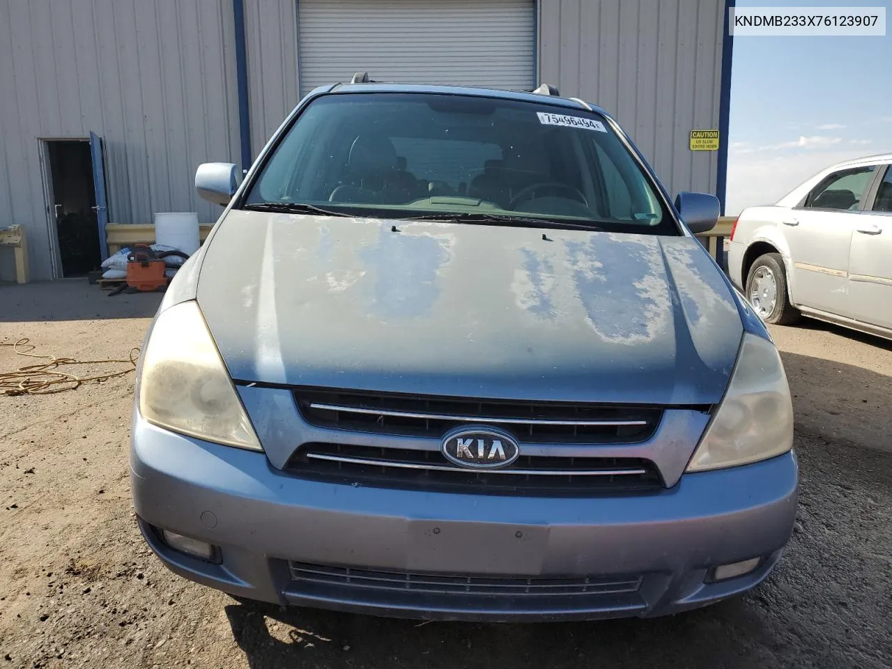 2007 Kia Sedona Ex VIN: KNDMB233X76123907 Lot: 75496494