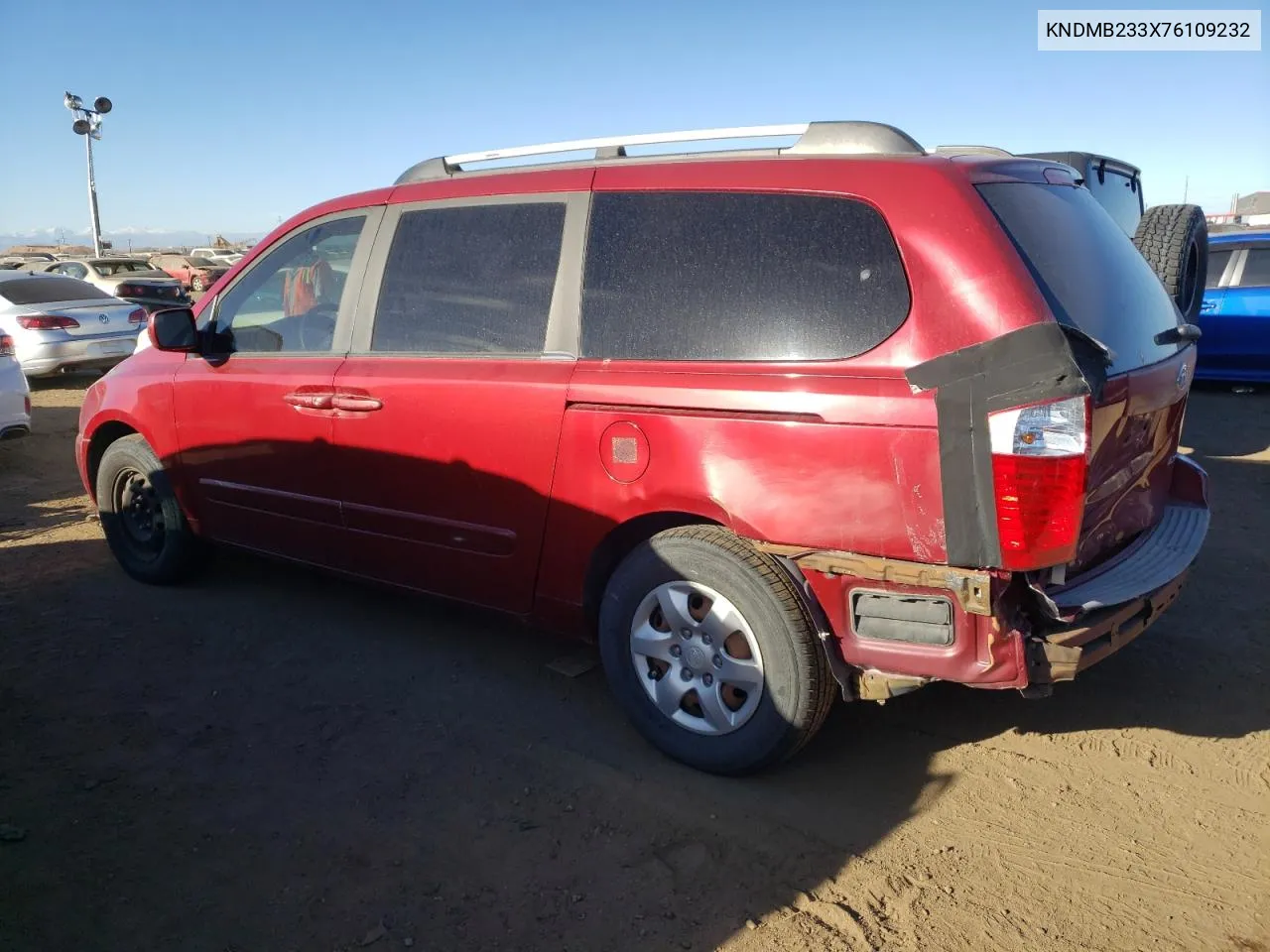 2007 Kia Sedona Ex VIN: KNDMB233X76109232 Lot: 77384063