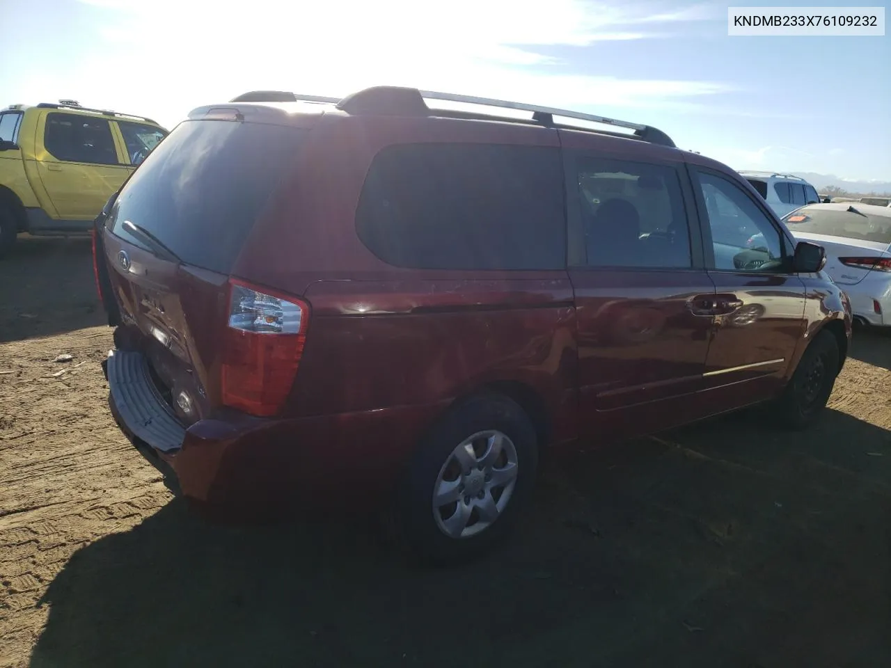 2007 Kia Sedona Ex VIN: KNDMB233X76109232 Lot: 77384063