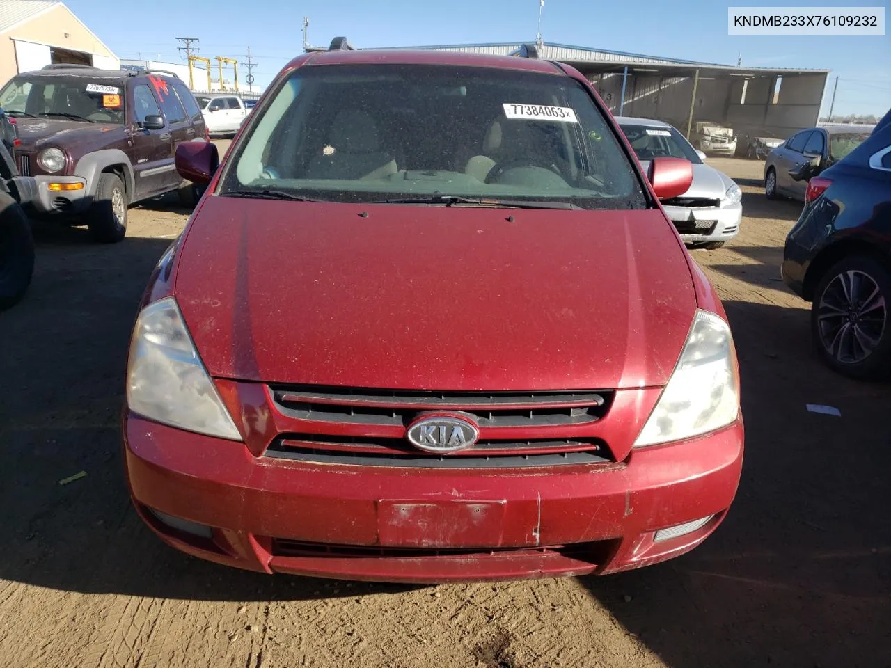 2007 Kia Sedona Ex VIN: KNDMB233X76109232 Lot: 77384063