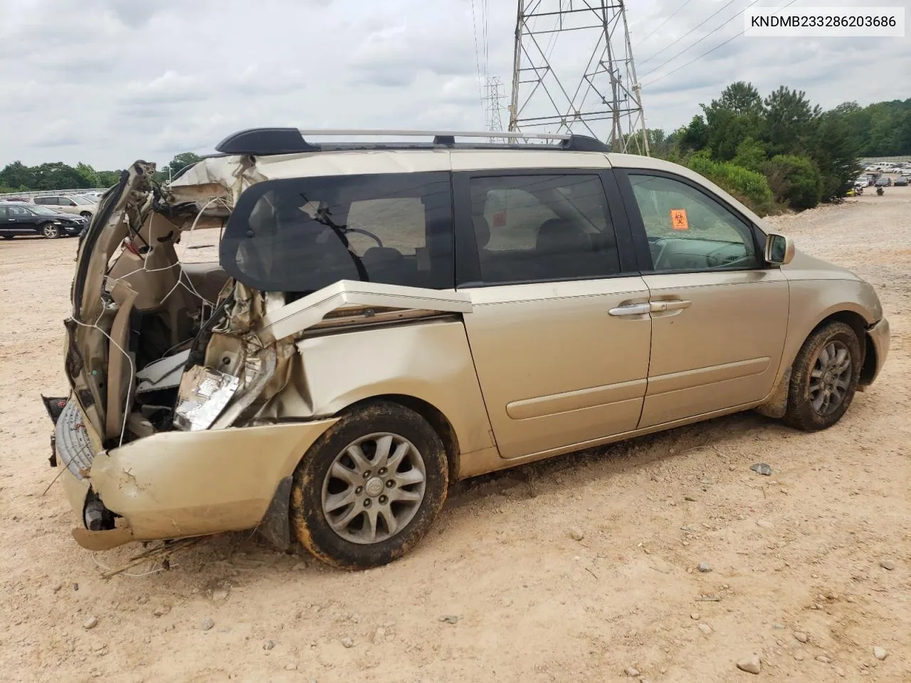 2008 Kia Sedona Ex VIN: KNDMB233286203686 Lot: 55553794