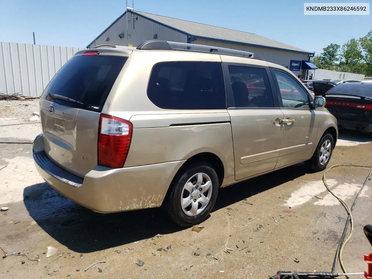 2008 Kia Sedona Ex VIN: KNDMB233X86246592 Lot: 58466154