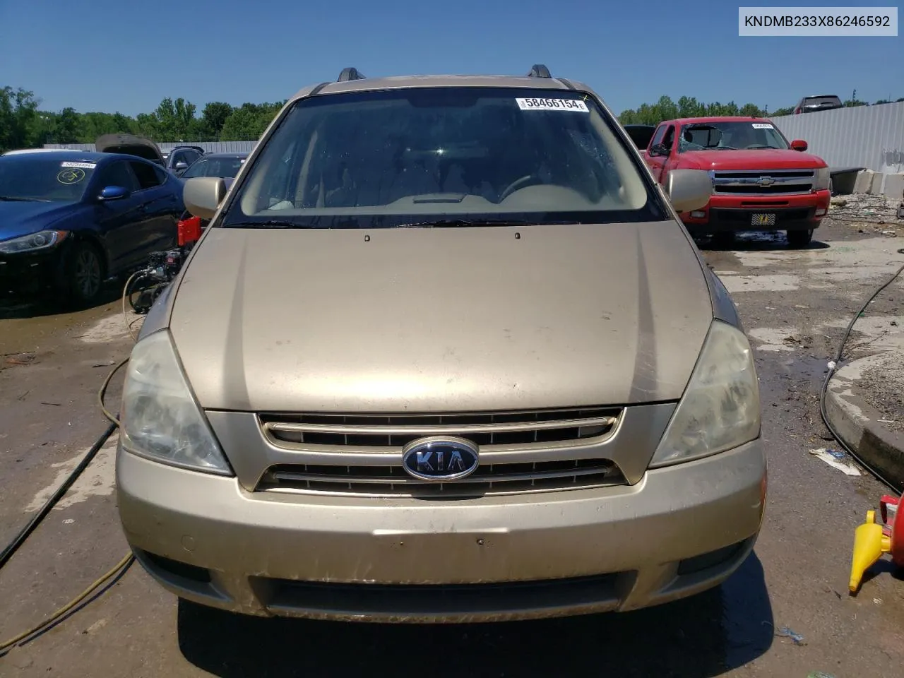 2008 Kia Sedona Ex VIN: KNDMB233X86246592 Lot: 58466154