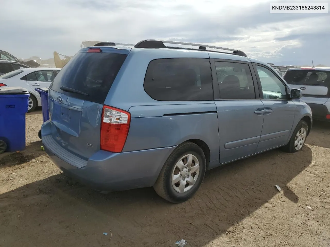 2008 Kia Sedona Ex VIN: KNDMB233186248814 Lot: 68584584