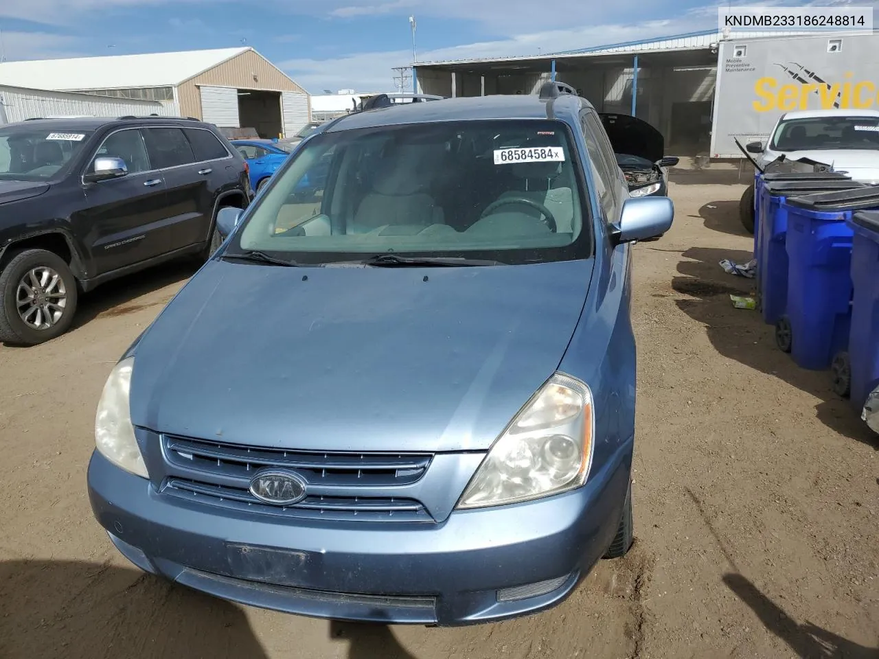 2008 Kia Sedona Ex VIN: KNDMB233186248814 Lot: 68584584