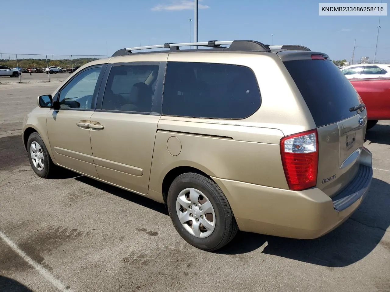 2008 Kia Sedona Ex VIN: KNDMB233686258416 Lot: 68587494