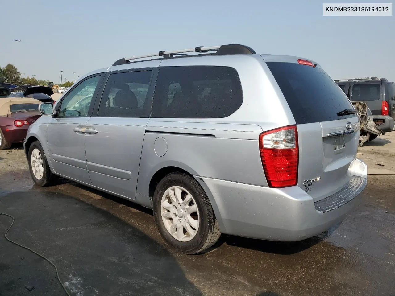 2008 Kia Sedona Ex VIN: KNDMB233186194012 Lot: 70879304