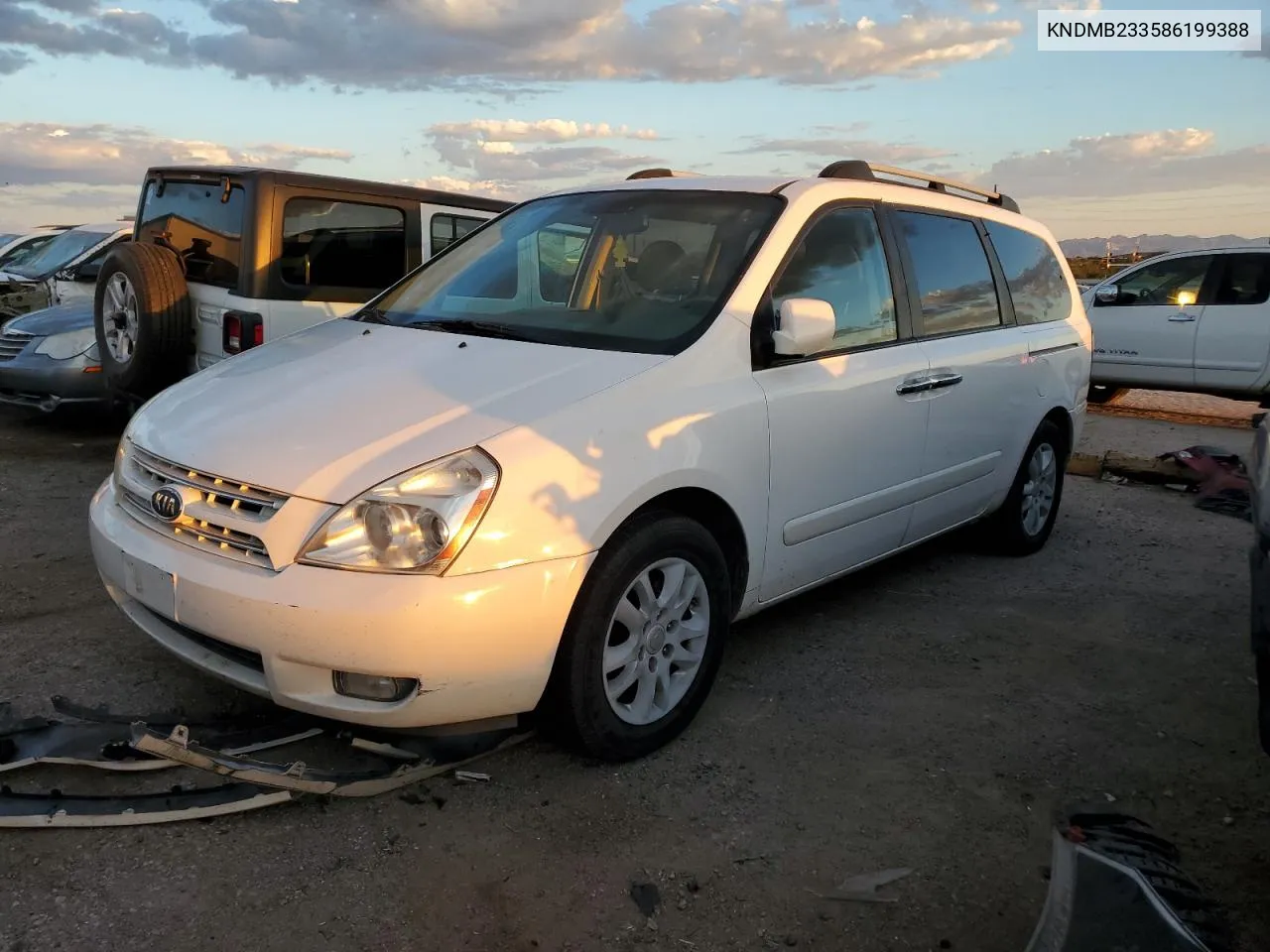 2008 Kia Sedona Ex VIN: KNDMB233586199388 Lot: 73033294