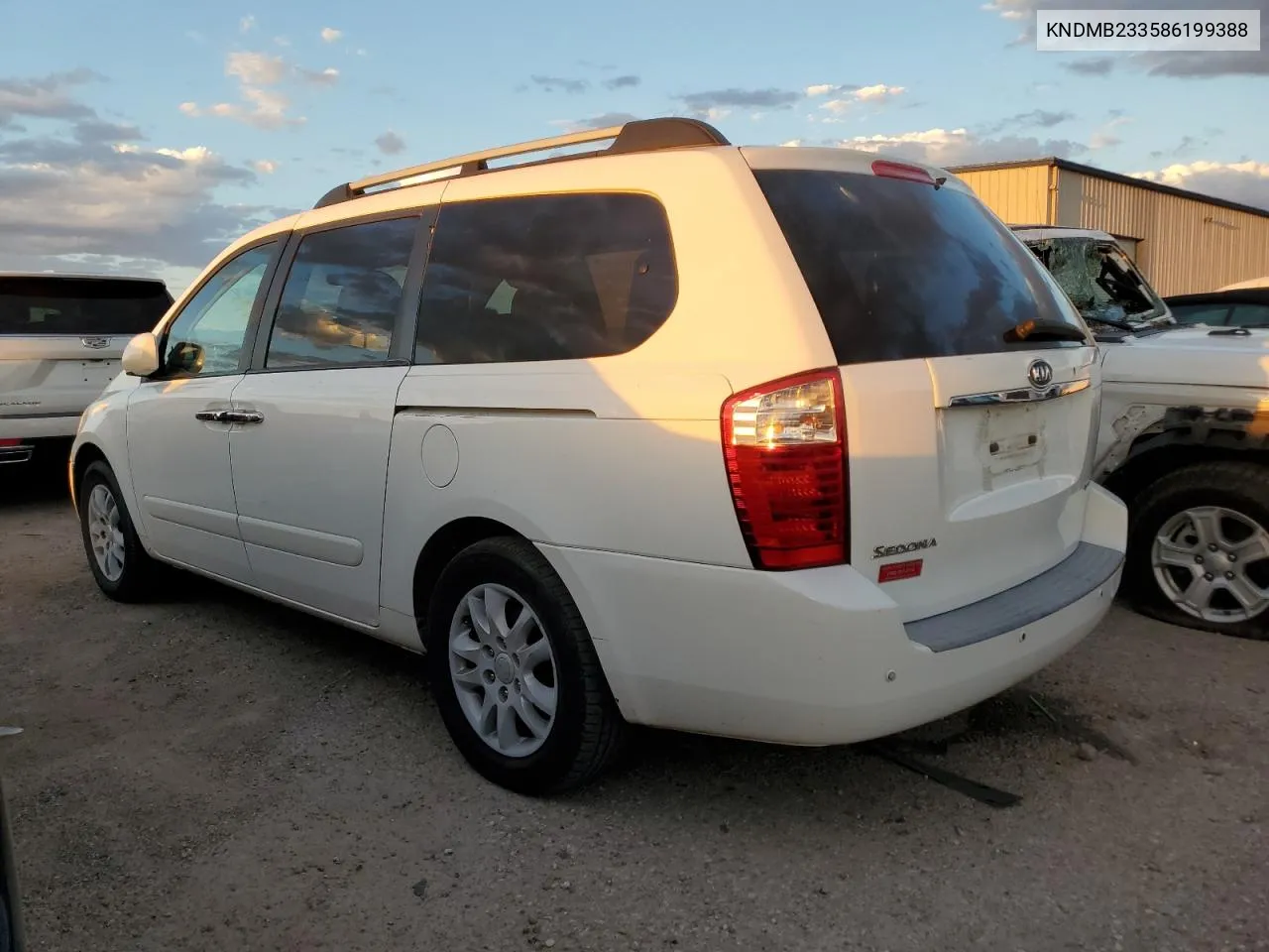 2008 Kia Sedona Ex VIN: KNDMB233586199388 Lot: 73033294