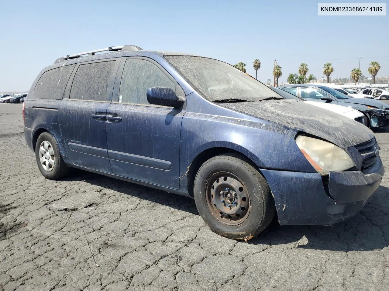 2008 Kia Sedona Ex VIN: KNDMB233686244189 Lot: 73202114