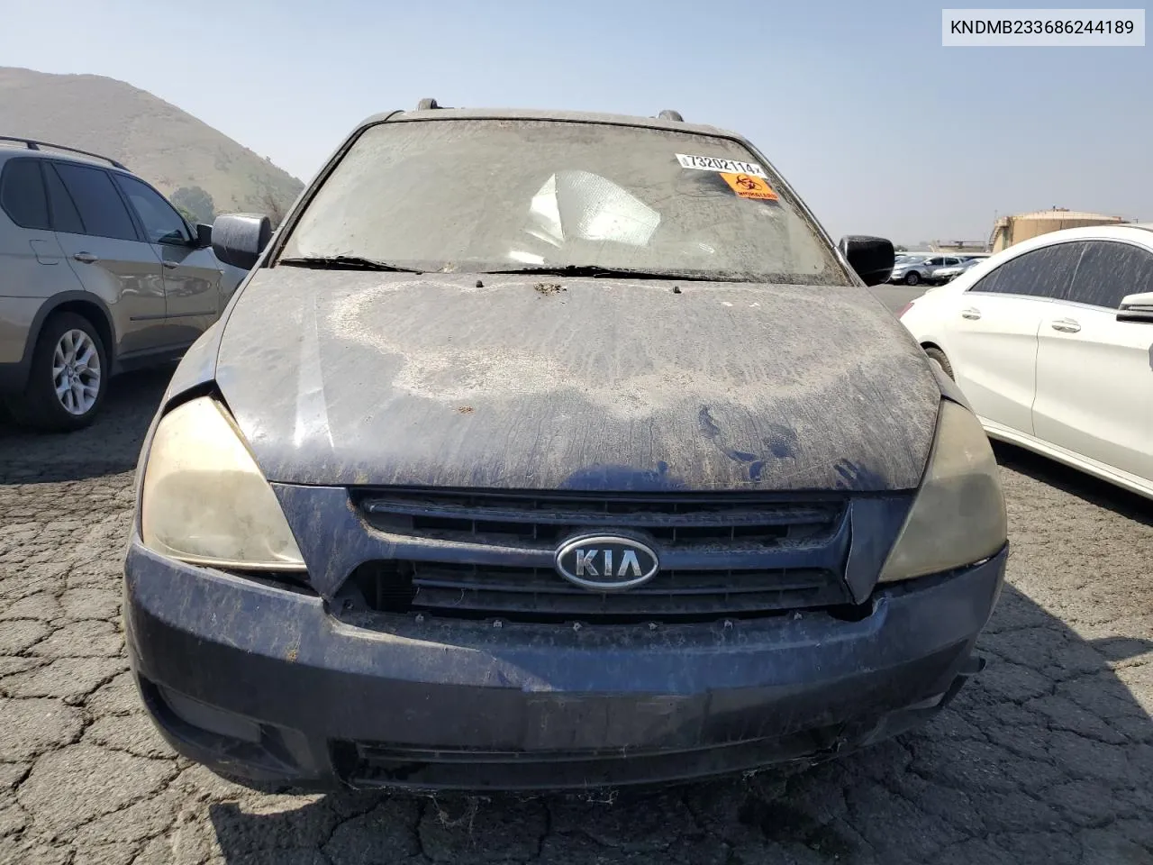 2008 Kia Sedona Ex VIN: KNDMB233686244189 Lot: 73202114